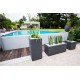Jardiniera mare patrata inalta antracit 39,5x39,5x80 cm GRAPHIT