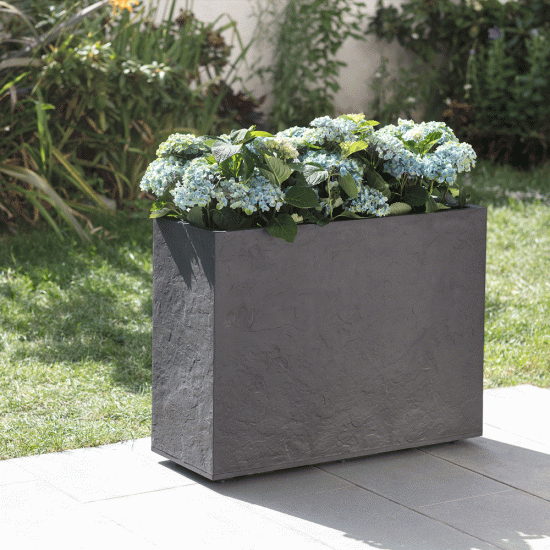 Jardiniera mare dreptunghiulara antracit 99,5x29,5x78,5 cm STONE