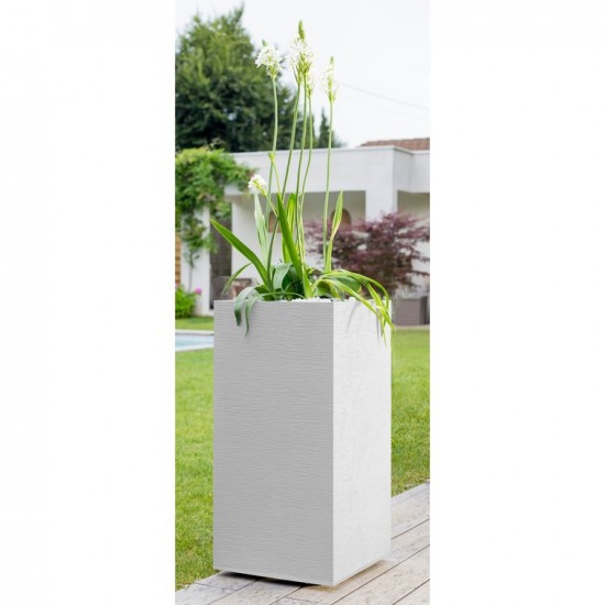 Jardiniera mare patrata inalta alba 39,5x39,5x80 cm GRAPHIT Jardiniera mare patrata inalta alba 39,5x39,5x80 cm GRAPHIT