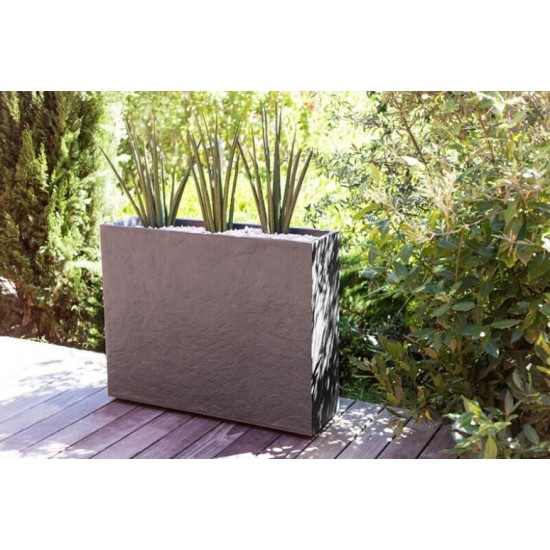 Jardiniera mare dreptunghiulara antracit 99,5x29,5x78,5 cm STONE