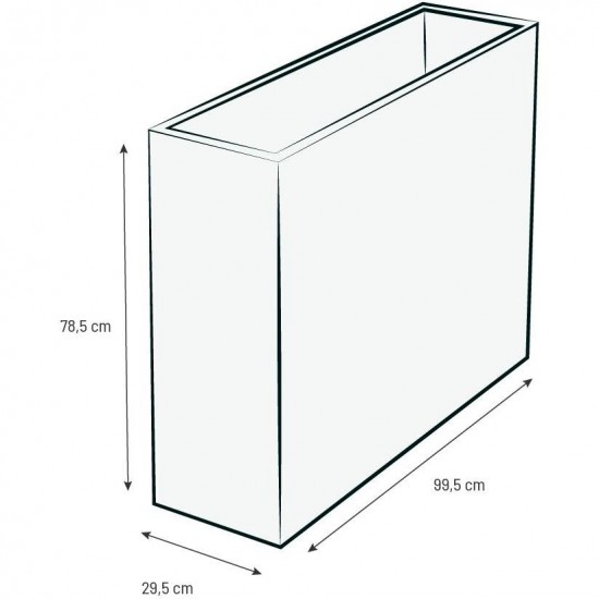 Jardiniera mare dreptunghiulara antracit 99,5x29,5x78,5 cm STONE