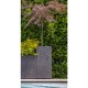 Jardiniera mare patrata inalta antracit 39,5x39,5x80 cm STONE