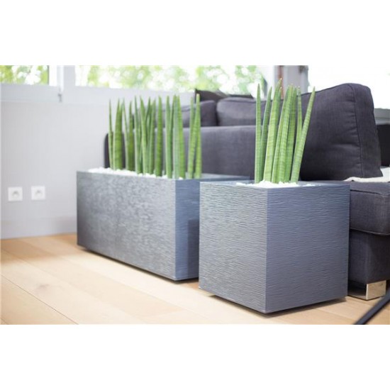 Jardiniera mare patrata antracit 39,5x39,5x43,5 cm GRAPHIT