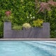 Jardiniera mare dreptunghiulara antracit 99,5x39,5x43,5 cm STONE