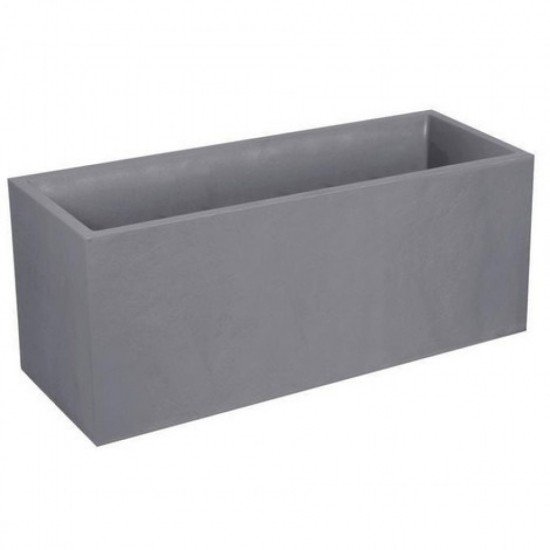 Jardiniera mare dreptunghiulara gri 99,5x39,5x43,5 cm STONE