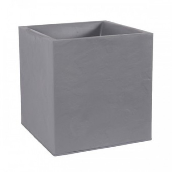Jardiniera mare patrata gri 39,5x39,5x43,5 cm STONE