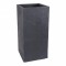 Jardiniera mare patrata inalta antracit 39,5x39,5x80 cm STONE