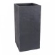 Jardiniera mare patrata inalta antracit 39,5x39,5x80 cm STONE