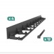 Kit bordură PP pentru pavaj NEGRU, L 1 m, H 58 mm, 4 buc, 12 ancore incluse