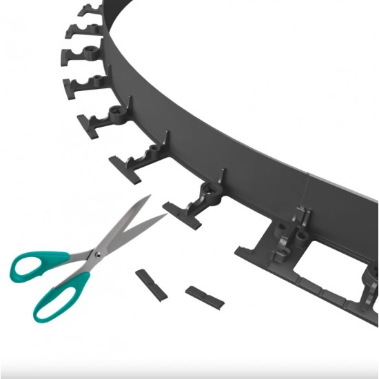 Kit bordură PP pentru pavaj NEGRU, L 1 m, H 58 mm, 4 buc, 12 ancore incluse