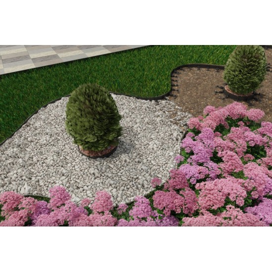 Kit bordură PP pentru pavaj  VERDE, L 1 m, H 58 mm, 4 buc, 12 ancore incluse